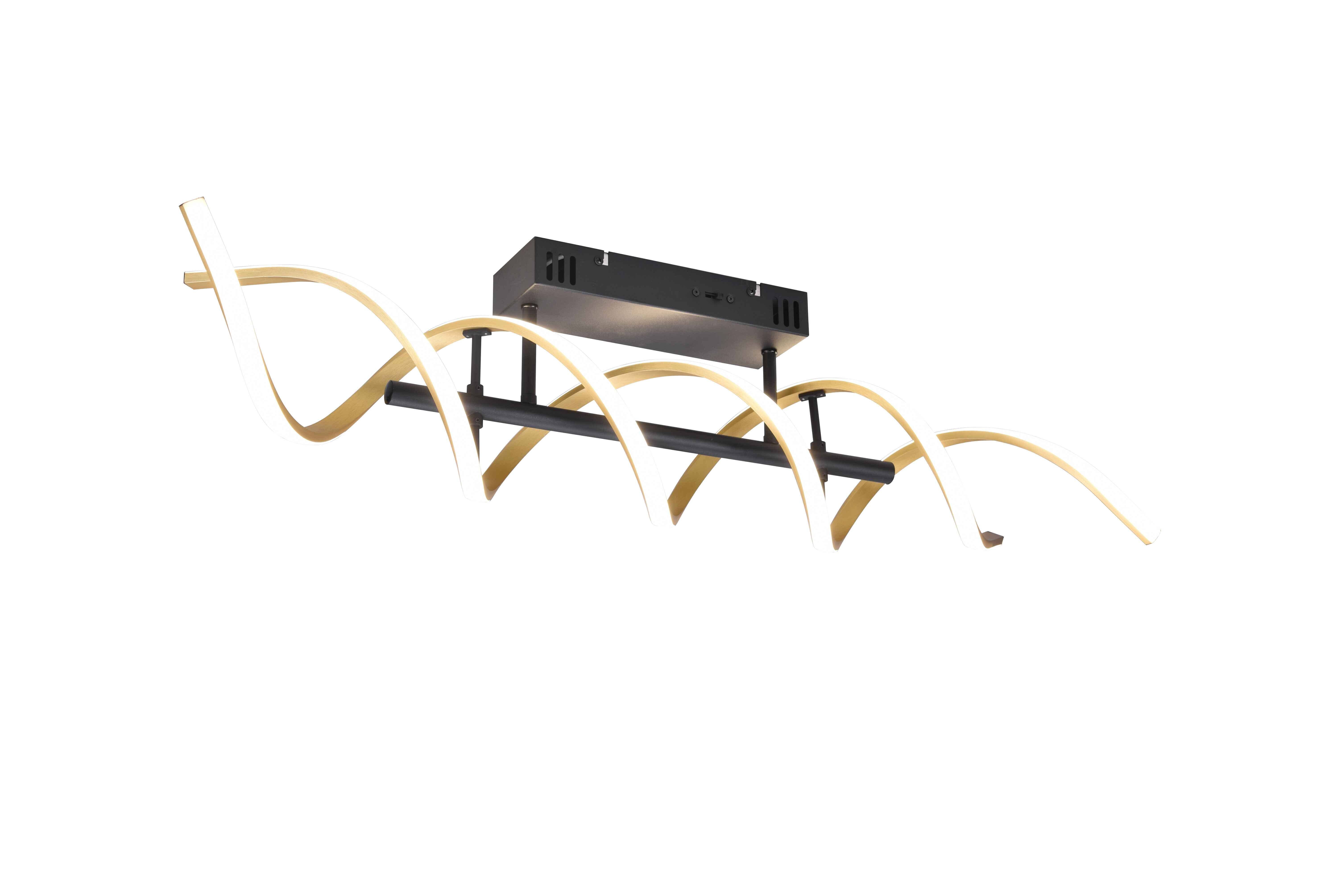 Lampa sufitowa LED SEQUENCE 41W Odcienie bieli 5000lm aluminium złoto-czarna wym:20,5x90x14,5cm IP20 Trio