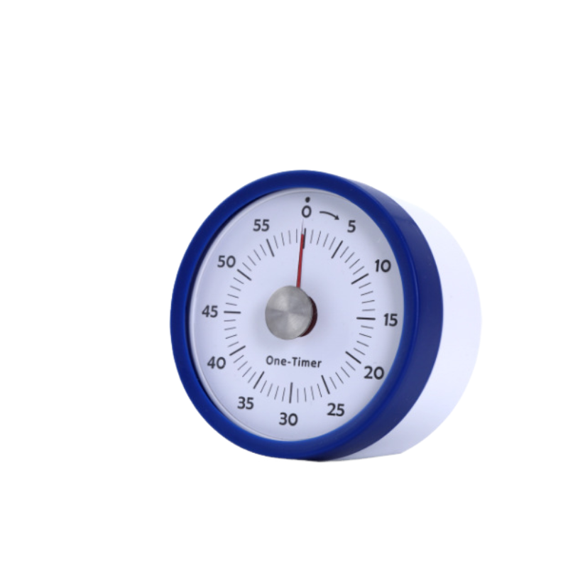 Cichy timer dla uczniów, zarządzanie czasem dla dzieci, budzik, zegar z przekładnią (baterie w zestawie), niebieski
