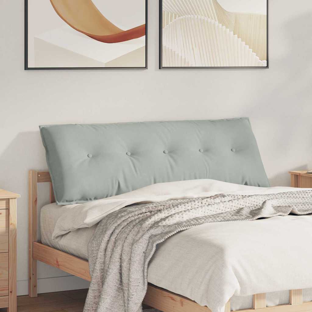 Poduszka na plecy Jasnoszary 140 x 50 cm Tkanina sztruksowa vidaXL