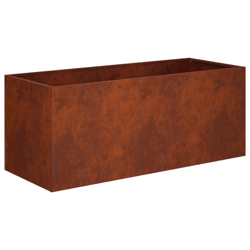Donica Ogrodowa Corten 80x40x40 cm Rdzawa na Taras na Balkon na Kwiaty