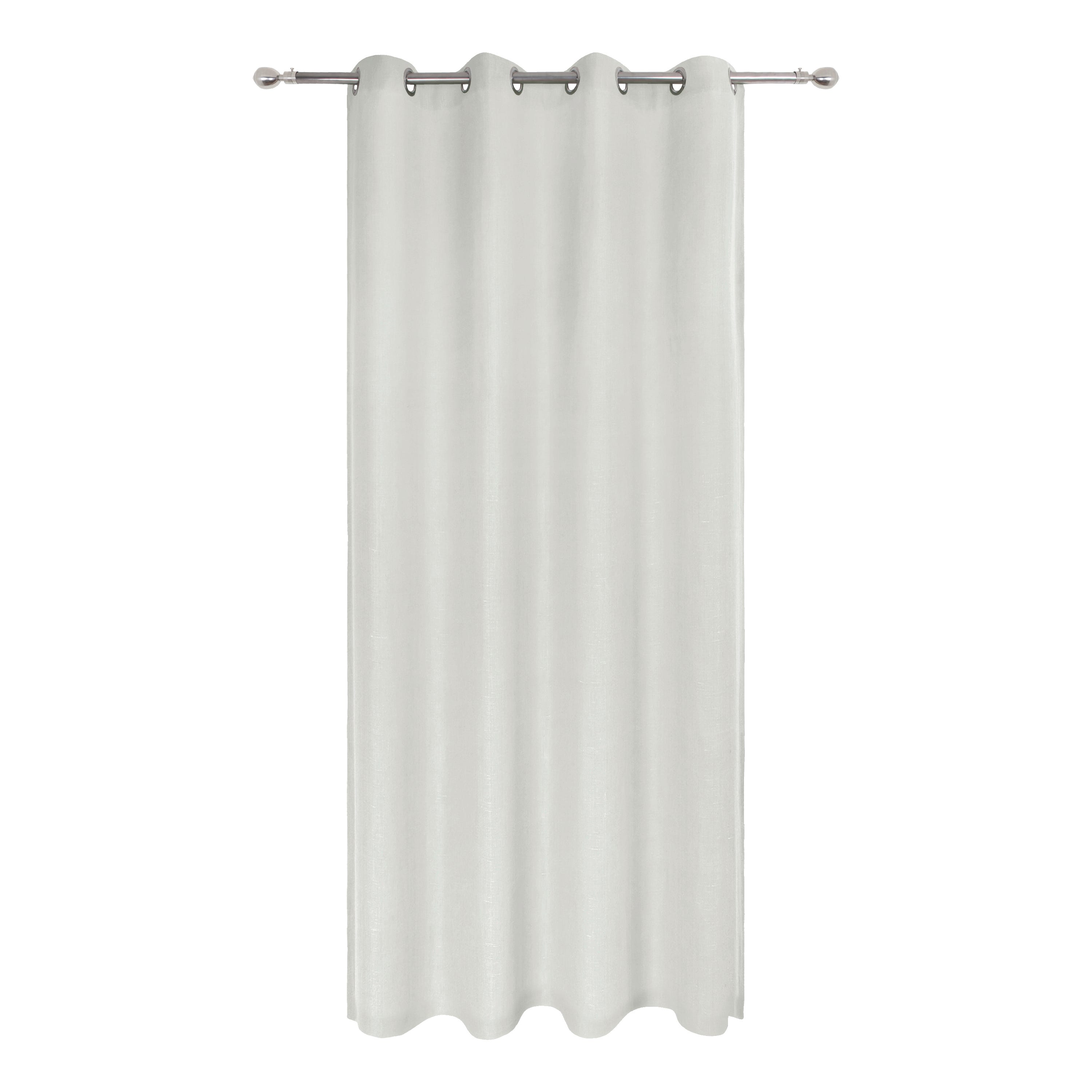 Zasłona filtrująca LENAYA - dł. 140 x wys. 280 cm - Len - Biały