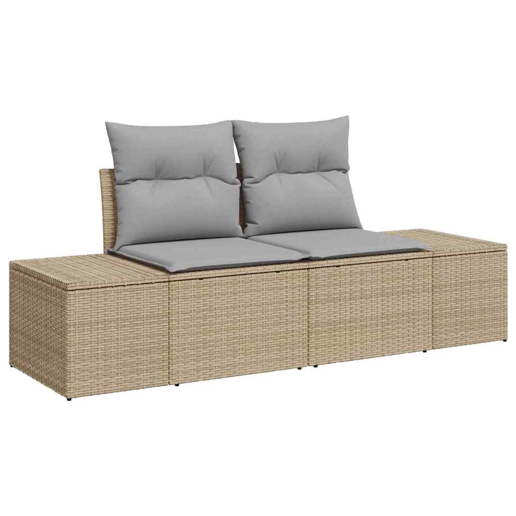 Sofa Ogrodowa z poduszką Beżowy 184 x 62 x 69 cm polirattan