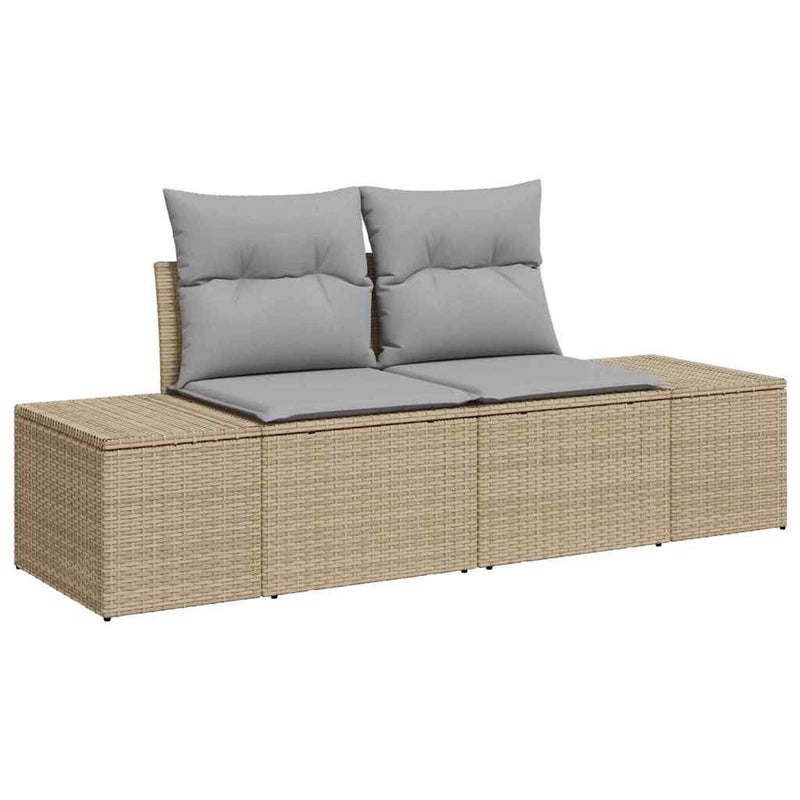 Sofa Ogrodowa z poduszką Beżowy 184 x 62 x 69 cm polirattan