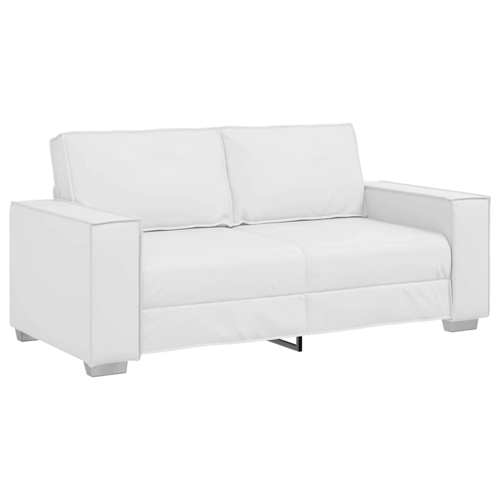 Sofa dwuosobowa Biały 180 cm Skóra ekologiczna