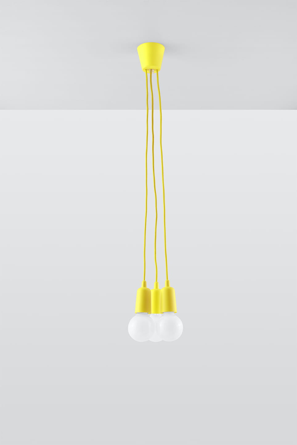 Suspension PVC Jaune E27 3 Diego