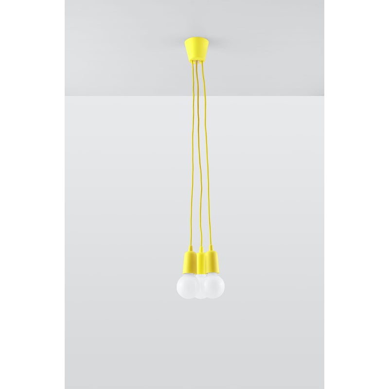 Suspension PVC Jaune E27 3 Diego