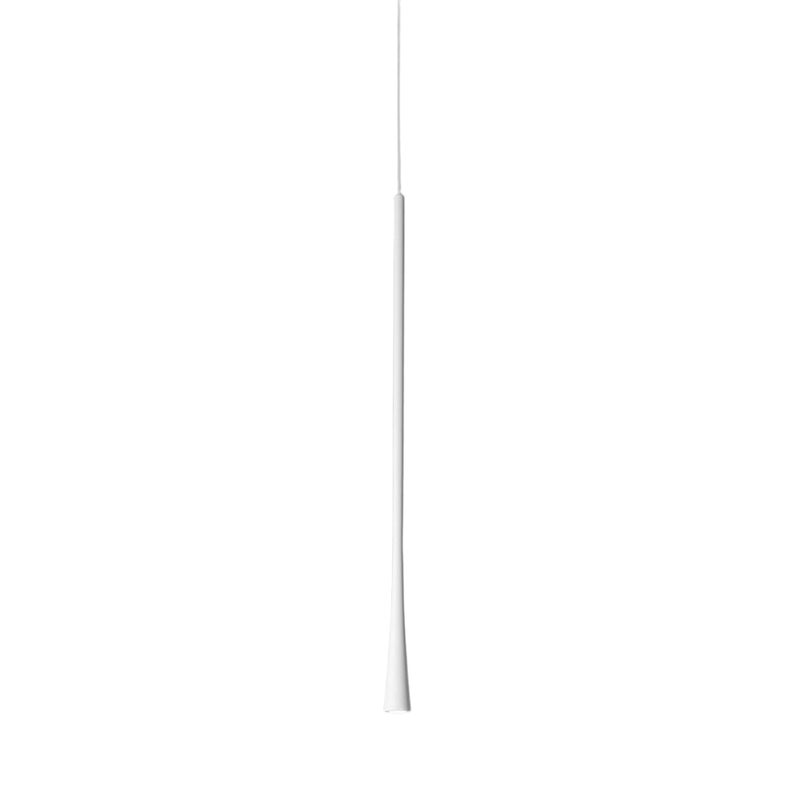 Lampa wisząca Dafne S/G Single LED 7W 3000K CRI>90 w kolorze aluminium - satynowa biel z białą rozetą sufitową - Gealuce
