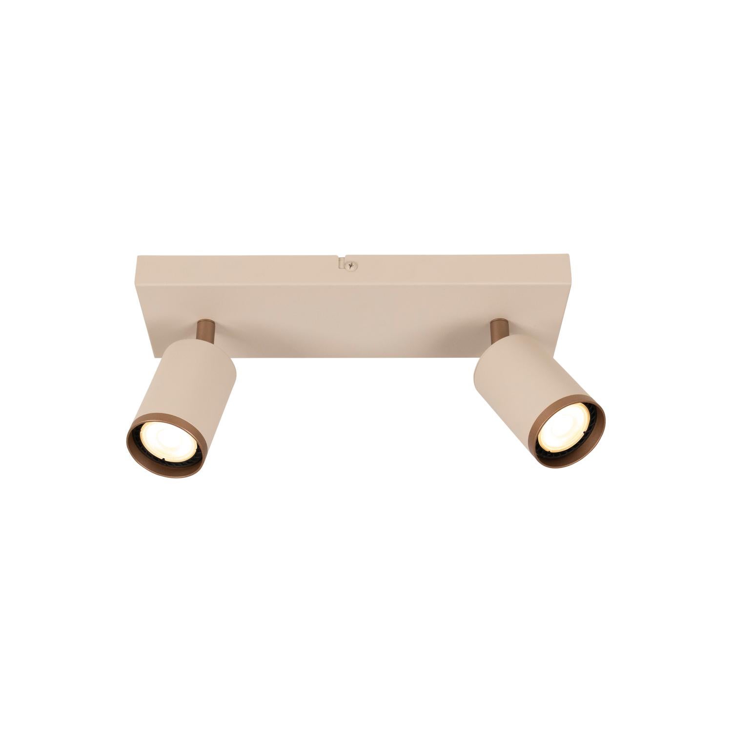 Reflektor tuby z obwódką REGINA taupe 2xGU10x50W aluminium wym:14x28x10cm IP20 Lucide