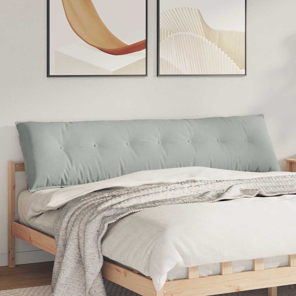 Poduszka na plecy Jasnoszary 200 x 50 cm Tkanina sztruksowa vidaXL