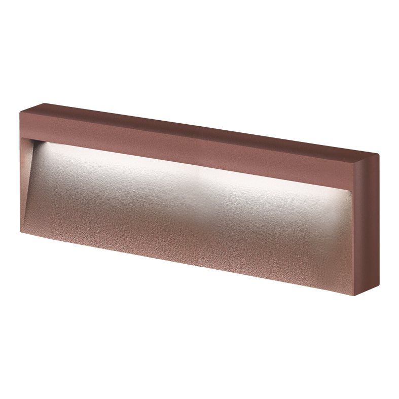 Kiki – kinkiet LED zewnętrzny 8W 3000K IP65 Corten 50°, oświetlenie schodów – Rossini