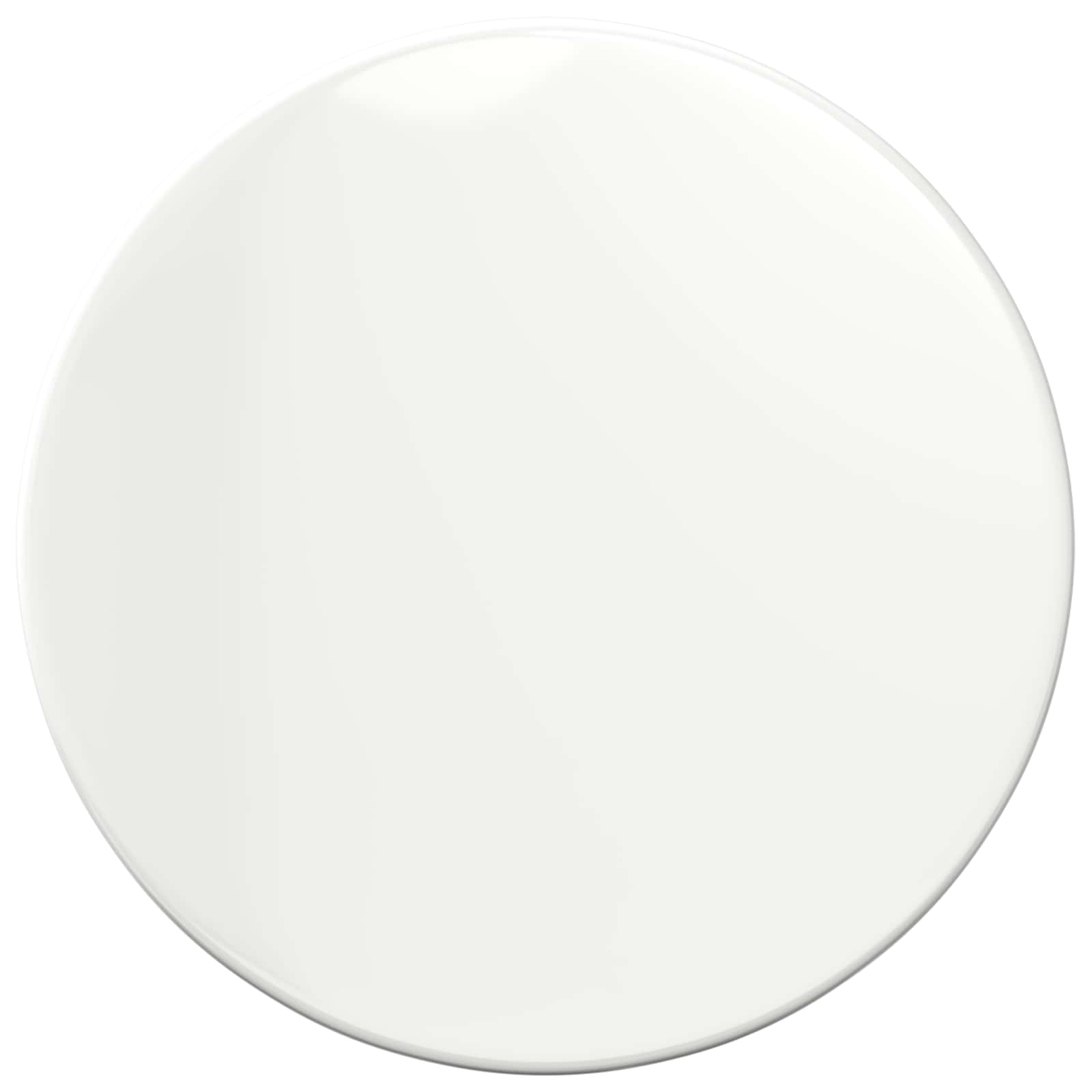 Blat do Stołu Okrągły Ø 70 cm 15 mm Drewno Inżynieryjne Kolor Biały Połysk