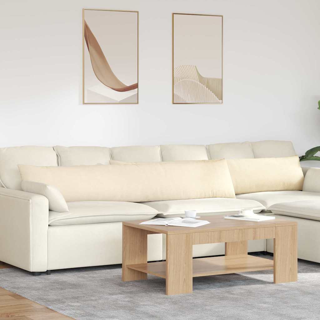Poduszki na sofę 2 pcs Kremowy 200 x 40 cm Tkanina sztruksowa vidaXL