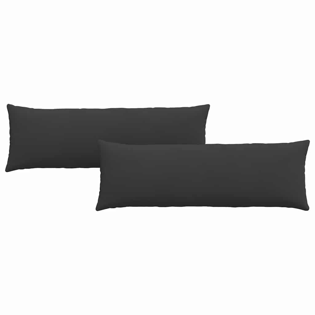 2x Poduszka Dekoracyjna 40x120 cm z Wypełnieniem Czarna do Salonu na Sofę