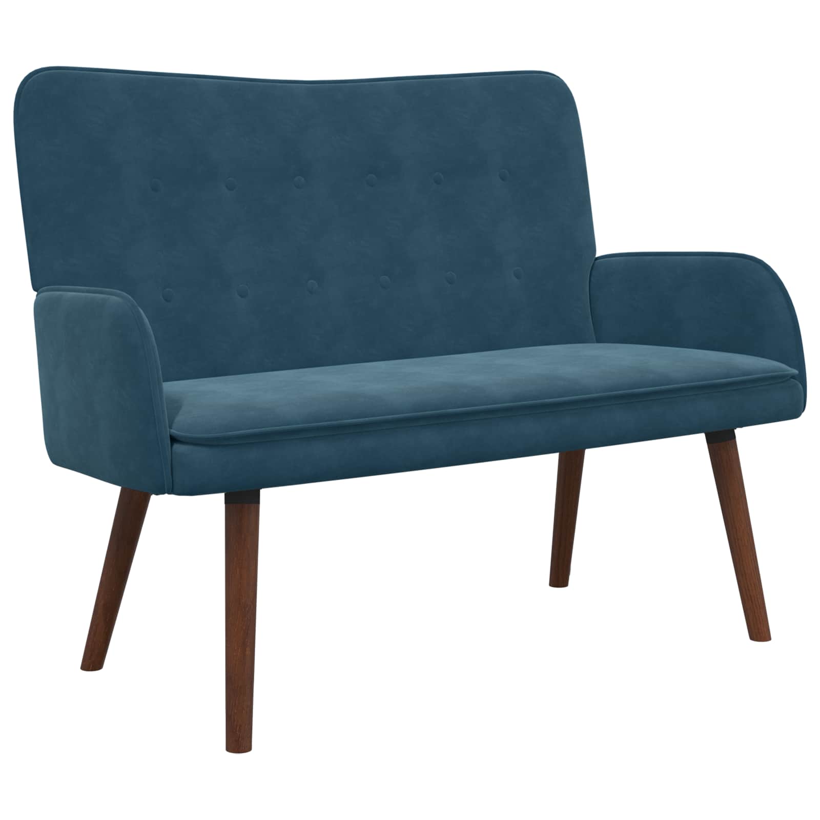 Sofa dwuosobowa niebieski 115 x 61 x 87 cm Welur