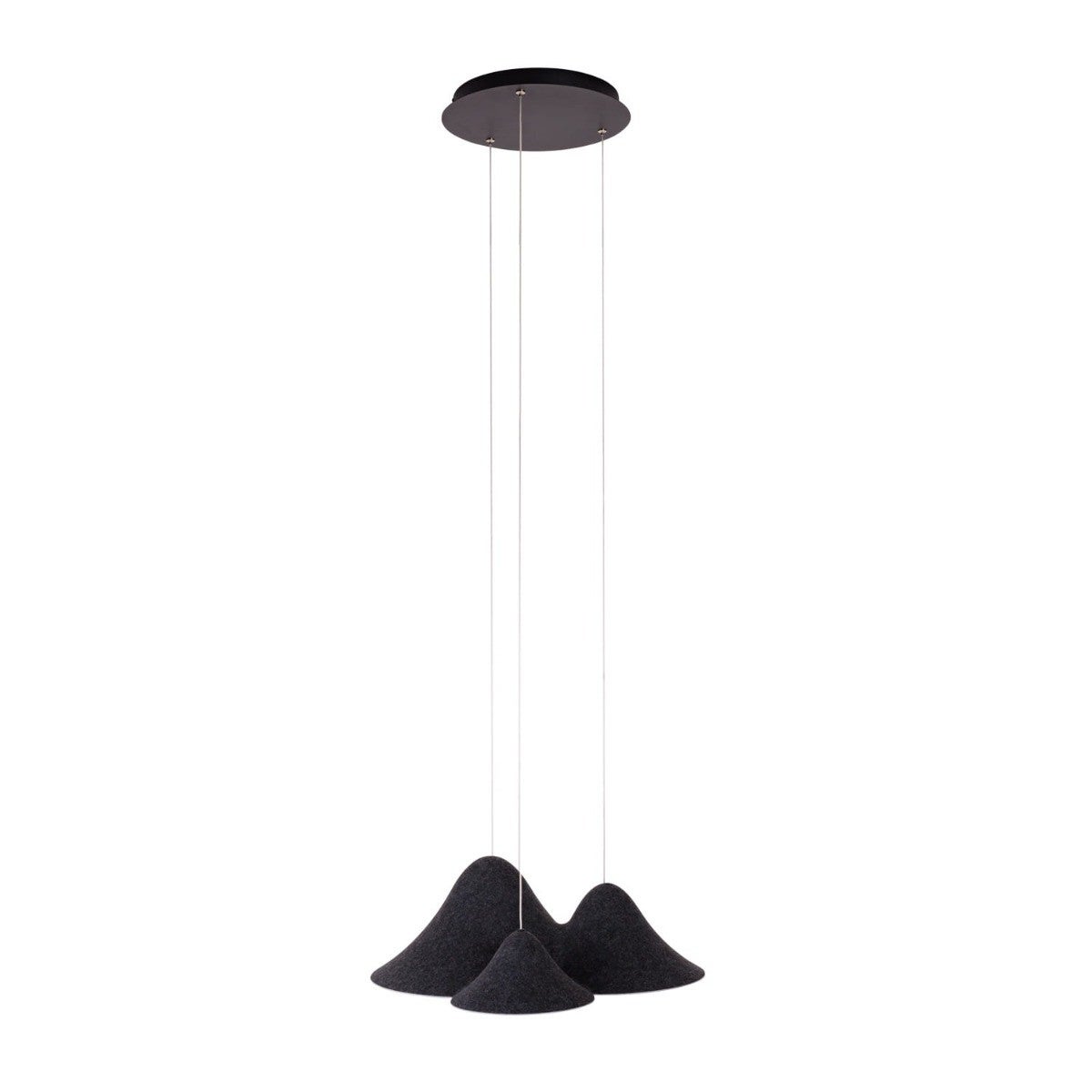 Lampa wisząca dekoracyjna potrójna czarna BELLMOND LED 21W P0565 Maxlight