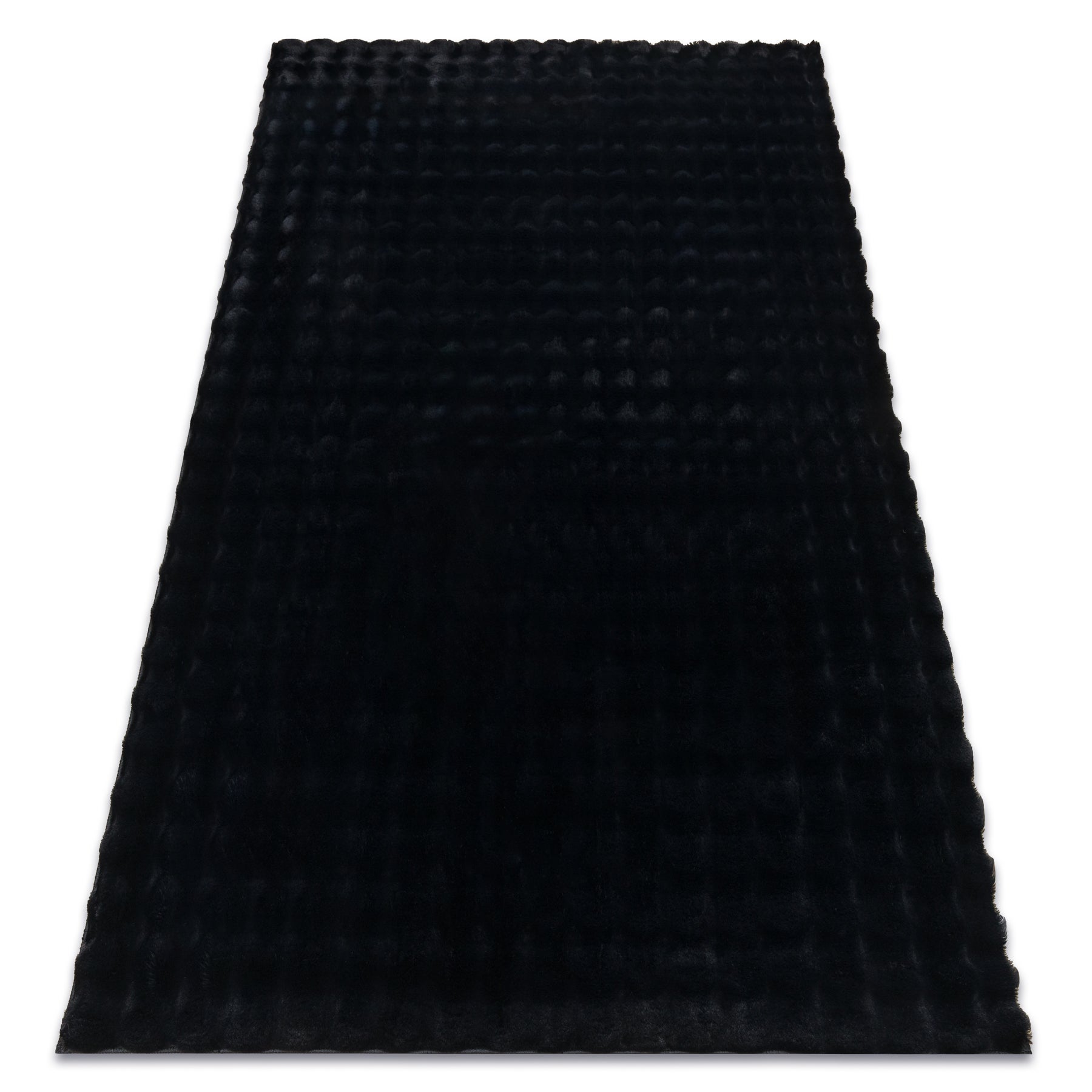 Dywan BUBBLE czarny 25 IMITACJA FUTRA KRÓLIKA strukturalny 3D 80x150 cm