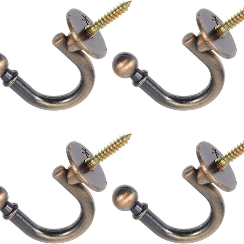 Vintage zielony U - shaped haczyk ścienny Simple dekoracyjny wieszak zasłona ręcznik ubrania 4PCS
