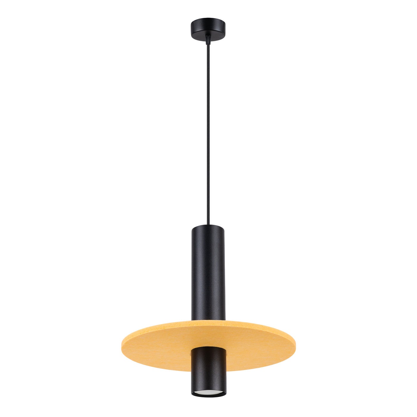 Lampa wisząca Sollux Lighting PELTA 1 czarna/żółta