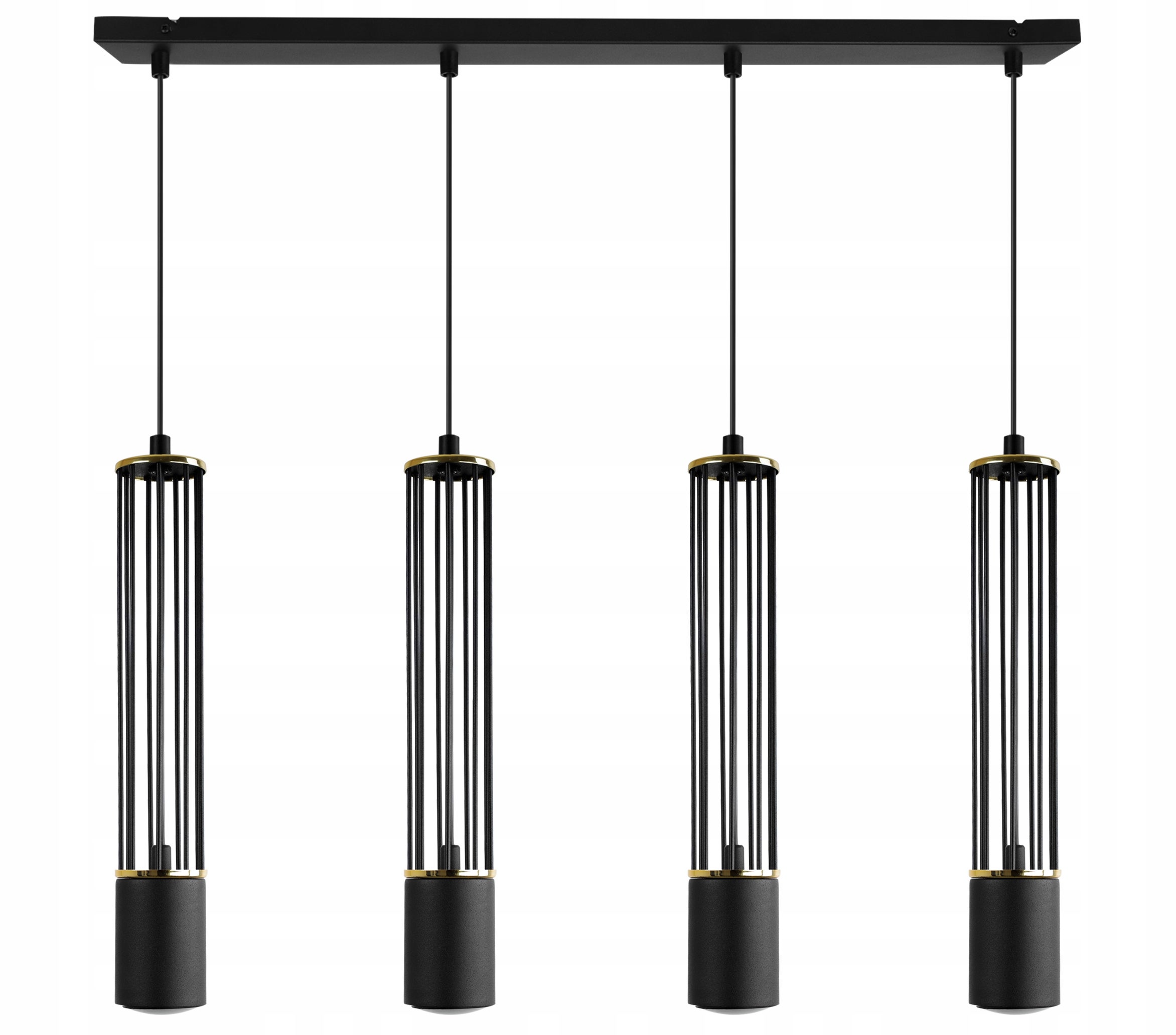 Lampa sufitowa wisząca Light Home LH Aria 4x GU10 czarny/złoty