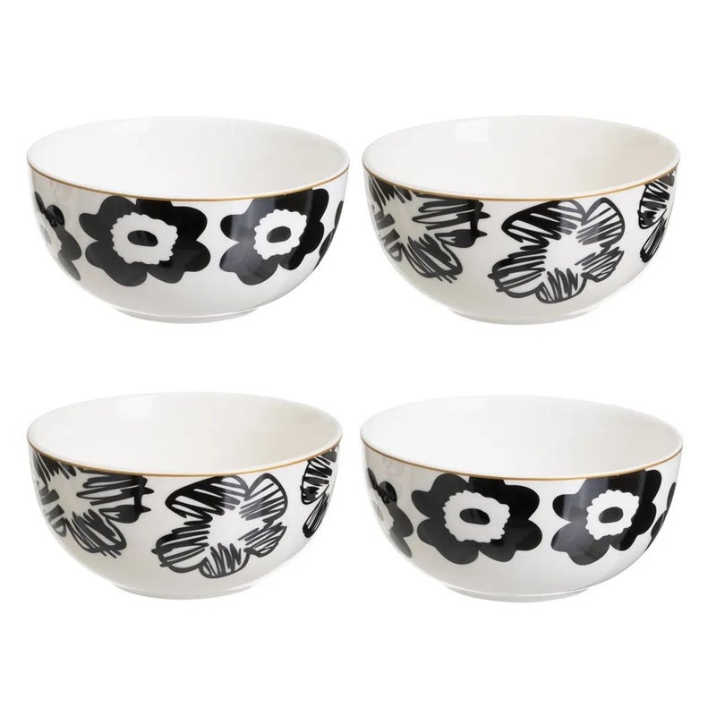 Zestaw ceramicznych misek Pansy HowHomely 4x700 ml 1 kpl.