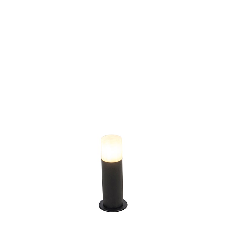 Qazqa nowoczesny lampa słupkowa do ogród - Odense - czarny, max. 15w, kompatybilny z żarówką LED, e27, 30cm, IP44