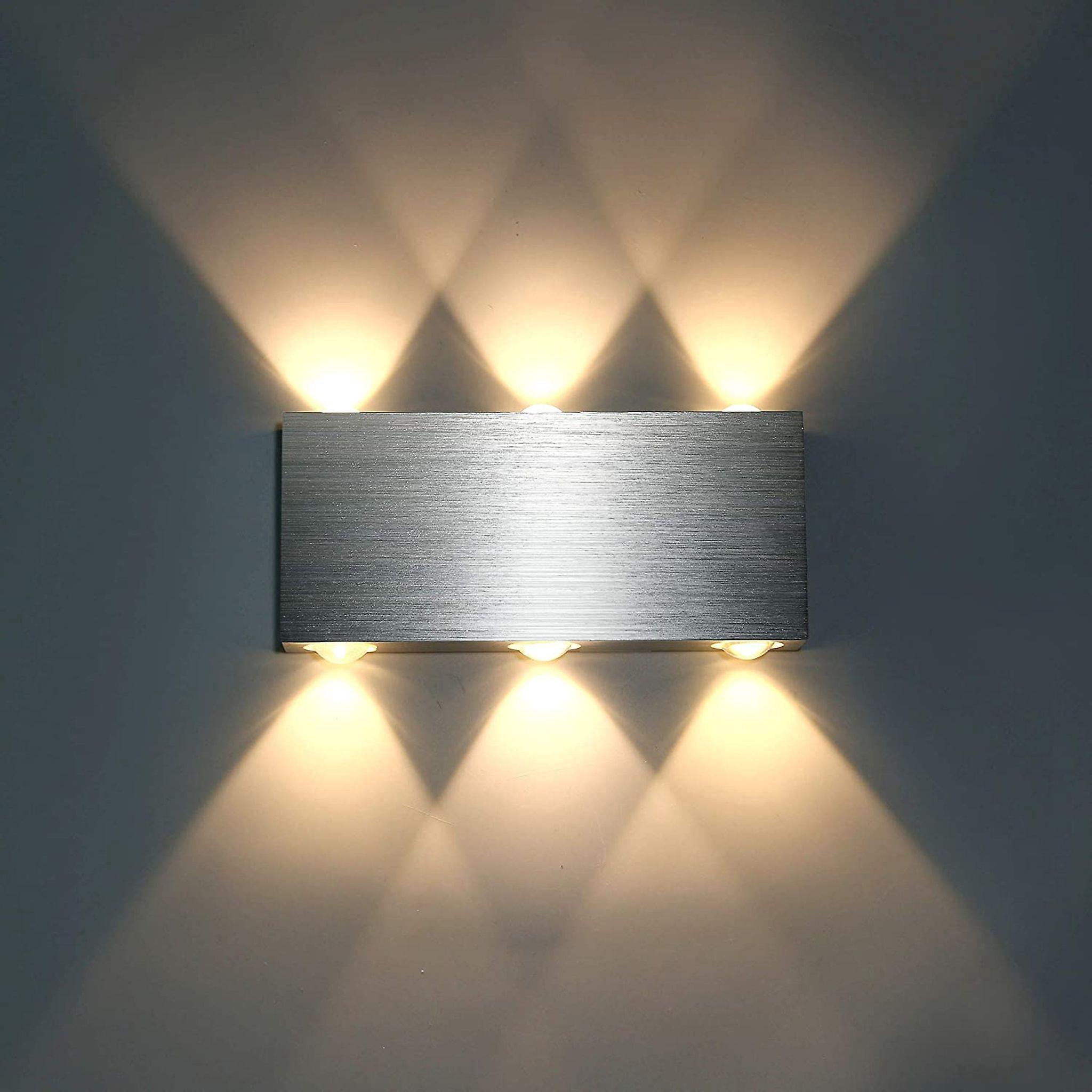 Kinkiet LED 6 W do wnętrz, nowoczesny, z aluminium, barwa ciepła biała [klasa energetyczna A++]