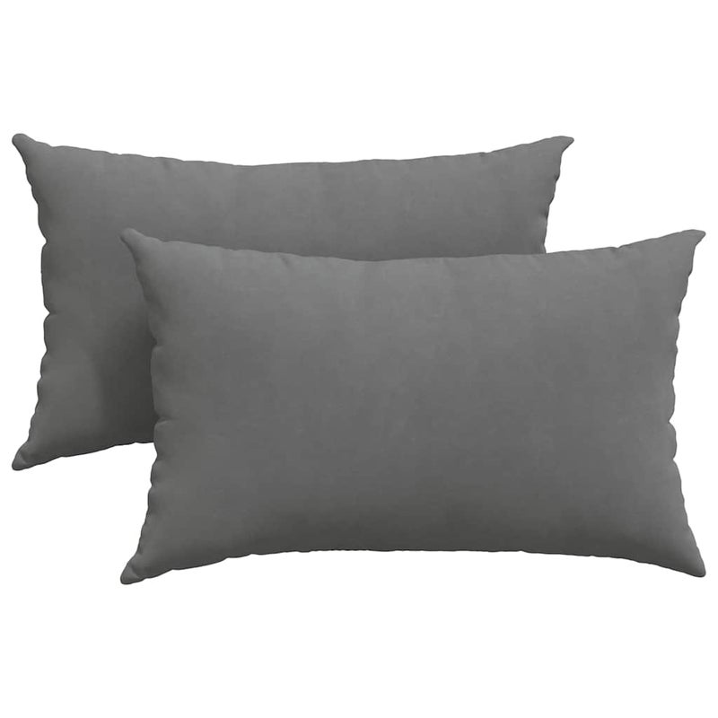 Poduszki na sofę 2 pcs Ciemnoszary 50 x 30 cm tkanina