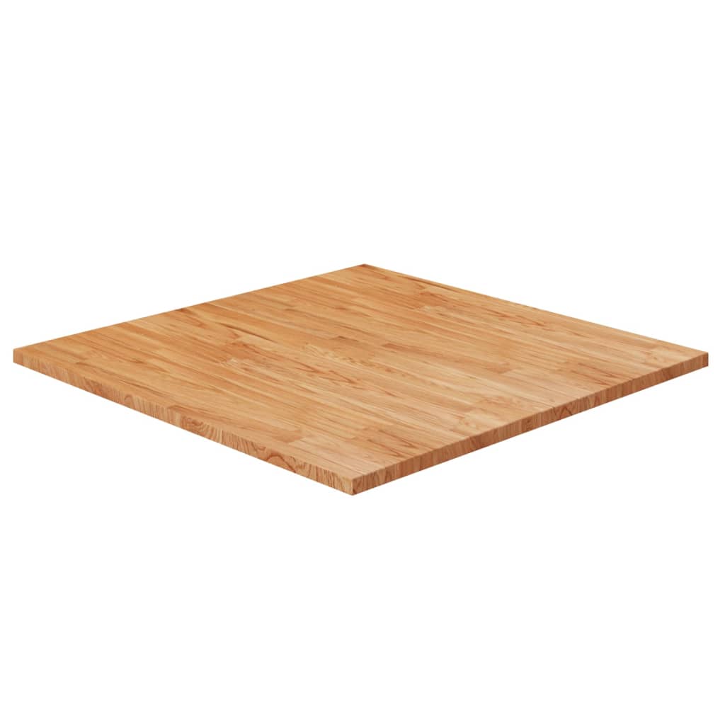 vidaXL Kwadratowy blat do stolika, jasnobrązowy, 80x80x2,5 cm, dębowy