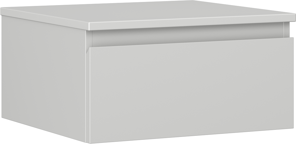 Mexen Orio szafka łazienkowa podumywalkowa 50 cm z blatem, 1 szuflada, szara mat - 91A10-05023-1-BFC62