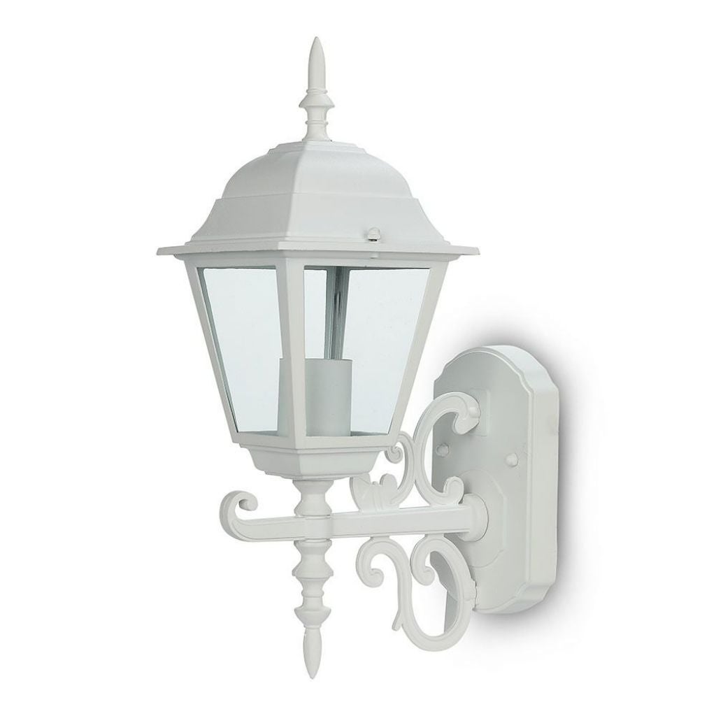 Mała latarnia ścienna LED z oprawką na żarówkę E27 (maks. 60 W) w kolorze białym matowym IP44