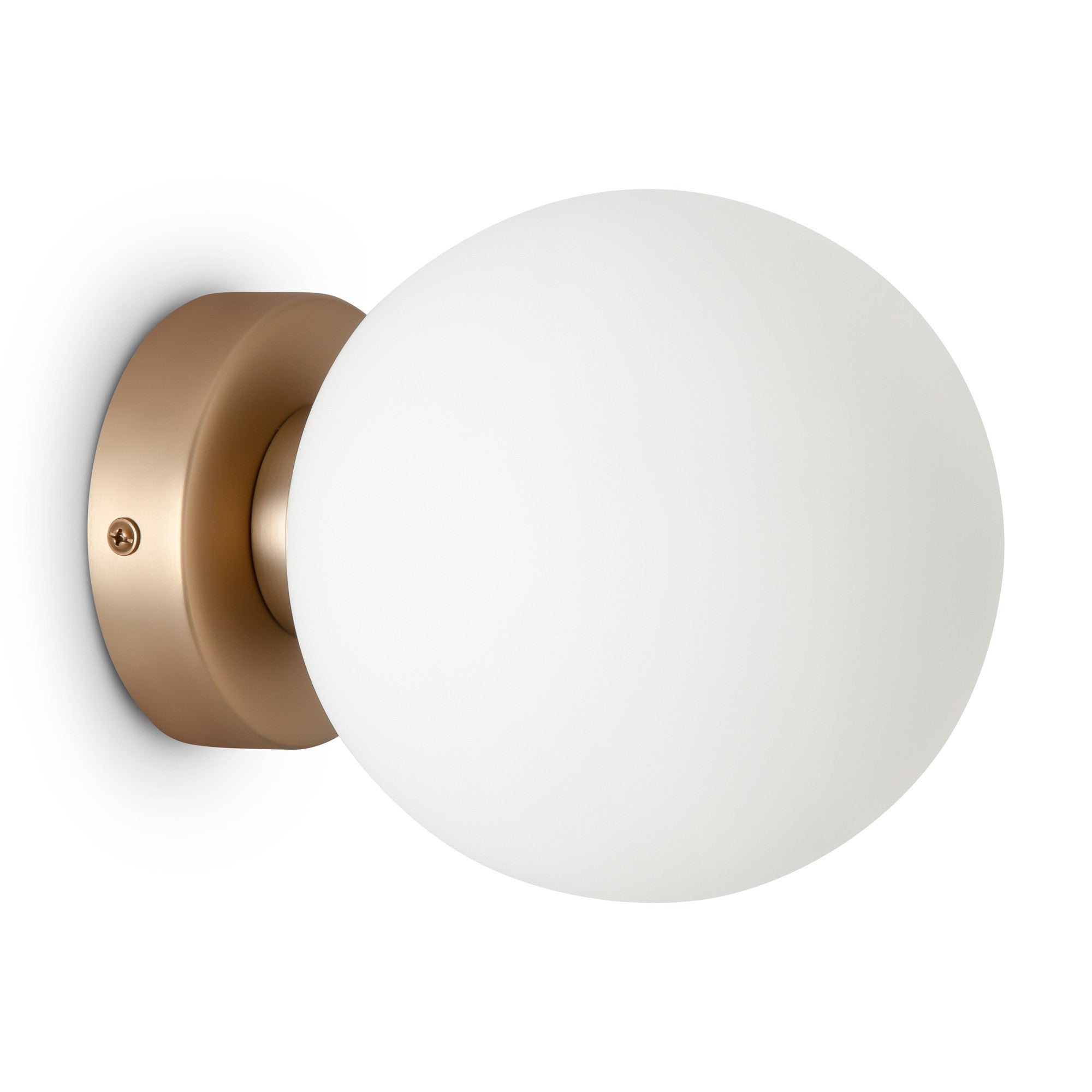 Lampa ścienna biały okrągły klosz Basic form Maytoni MOD321WL-01G1