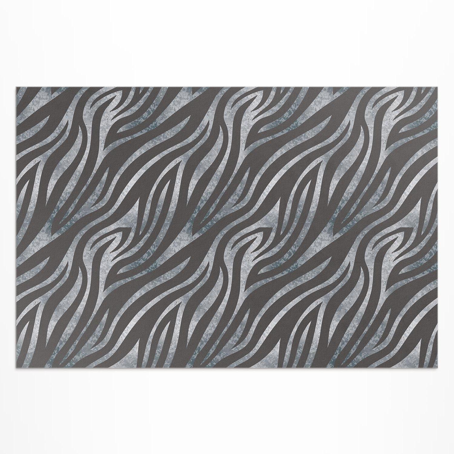 Dywan winylowy zebra, mata winylowa paski nieregularne 150x100 cm ArtPrintCave