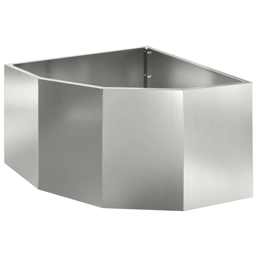 Doniczka Różnorożna Srebrny 60 x 60 x 35 cm Stal galwanizowana