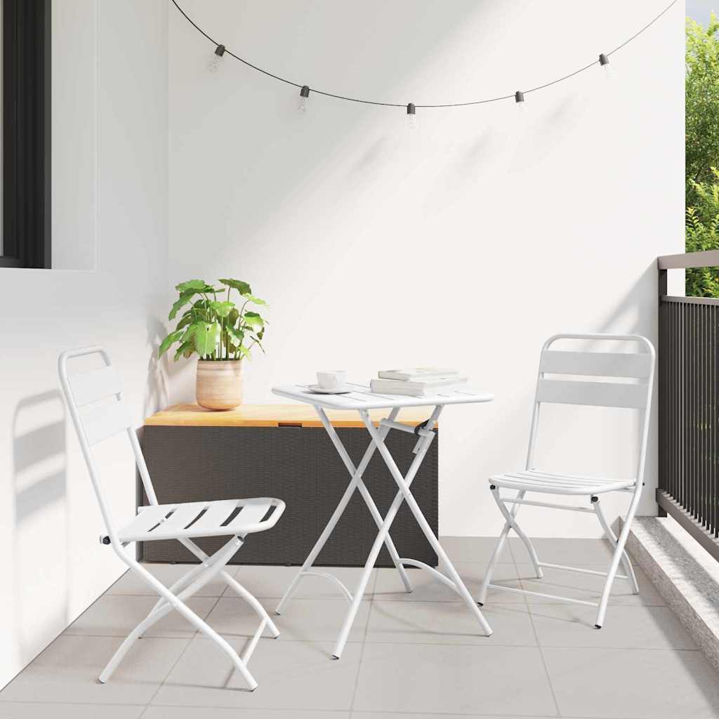 Składane krzesło ogrodowe 2 pcs Biały 42 x 52 x 82cm vidaXL