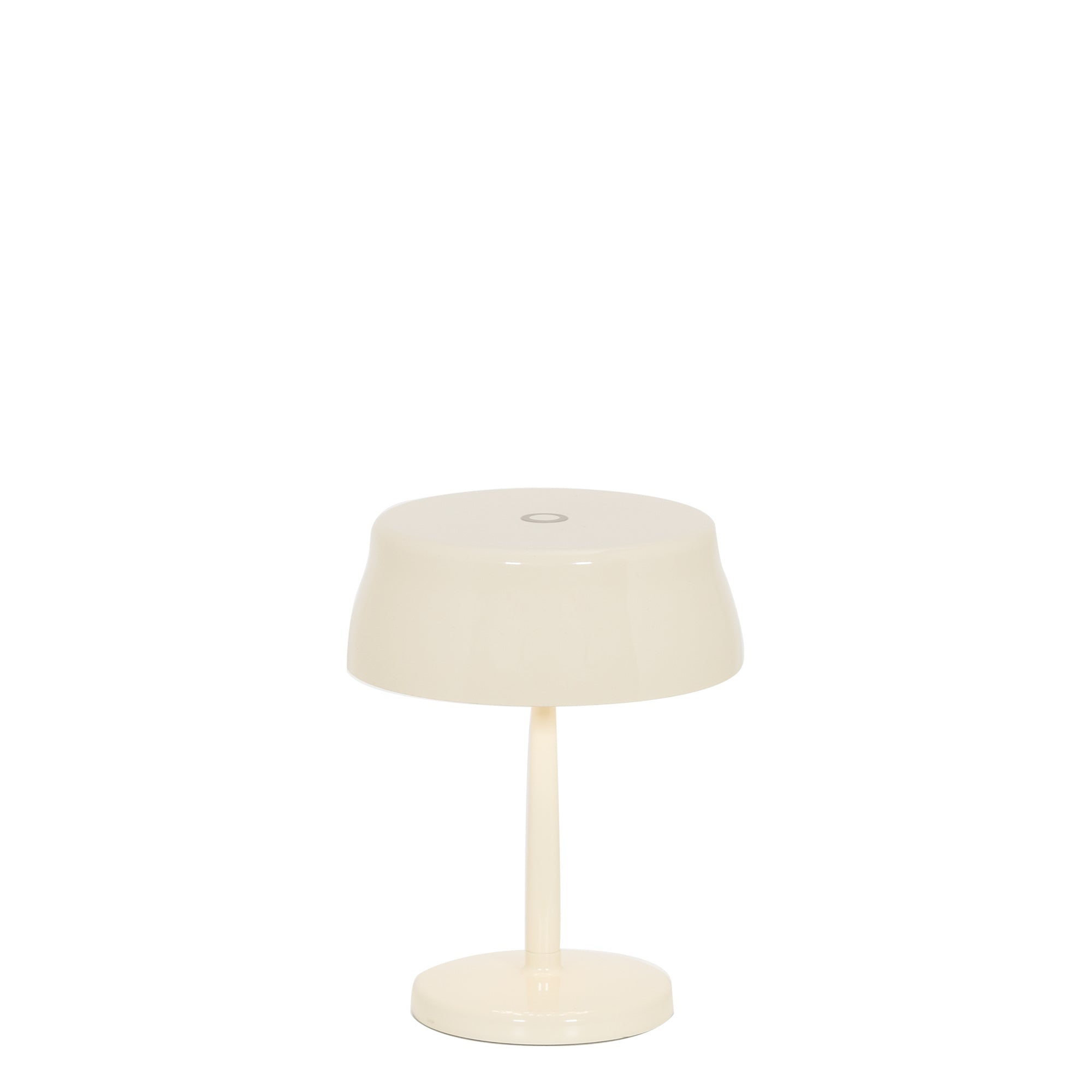 Lampa stołowa LED Zafferano SISTER LIGHT MINI Wi-Fi Smart w kolorze kości słoniowej, ładowalna i ściemnialna