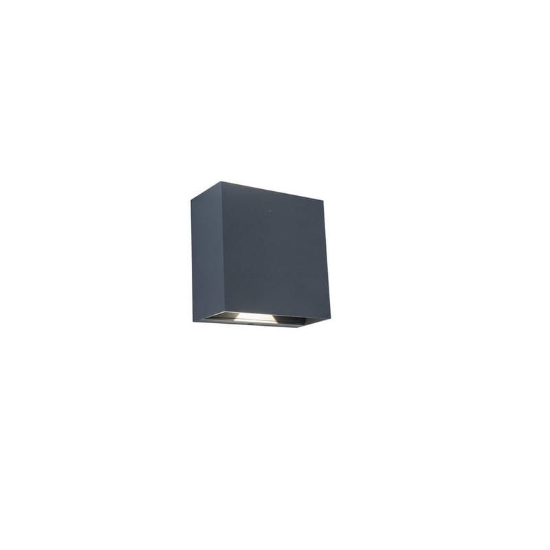 Kinkiet zewnętrzny GEMINI LED 10W Neutralna biel 400lm antracyt wym: 11x11x5,4 cm IP54 Lutec