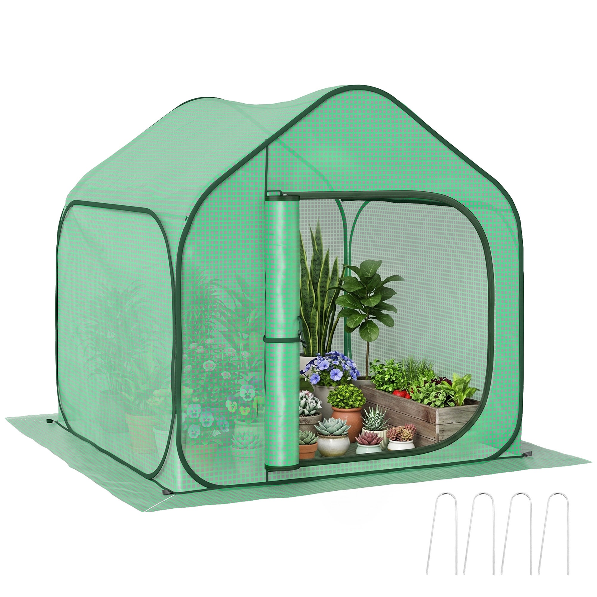 Szklarnia typu pop-up 150 x 148 cm - zielona