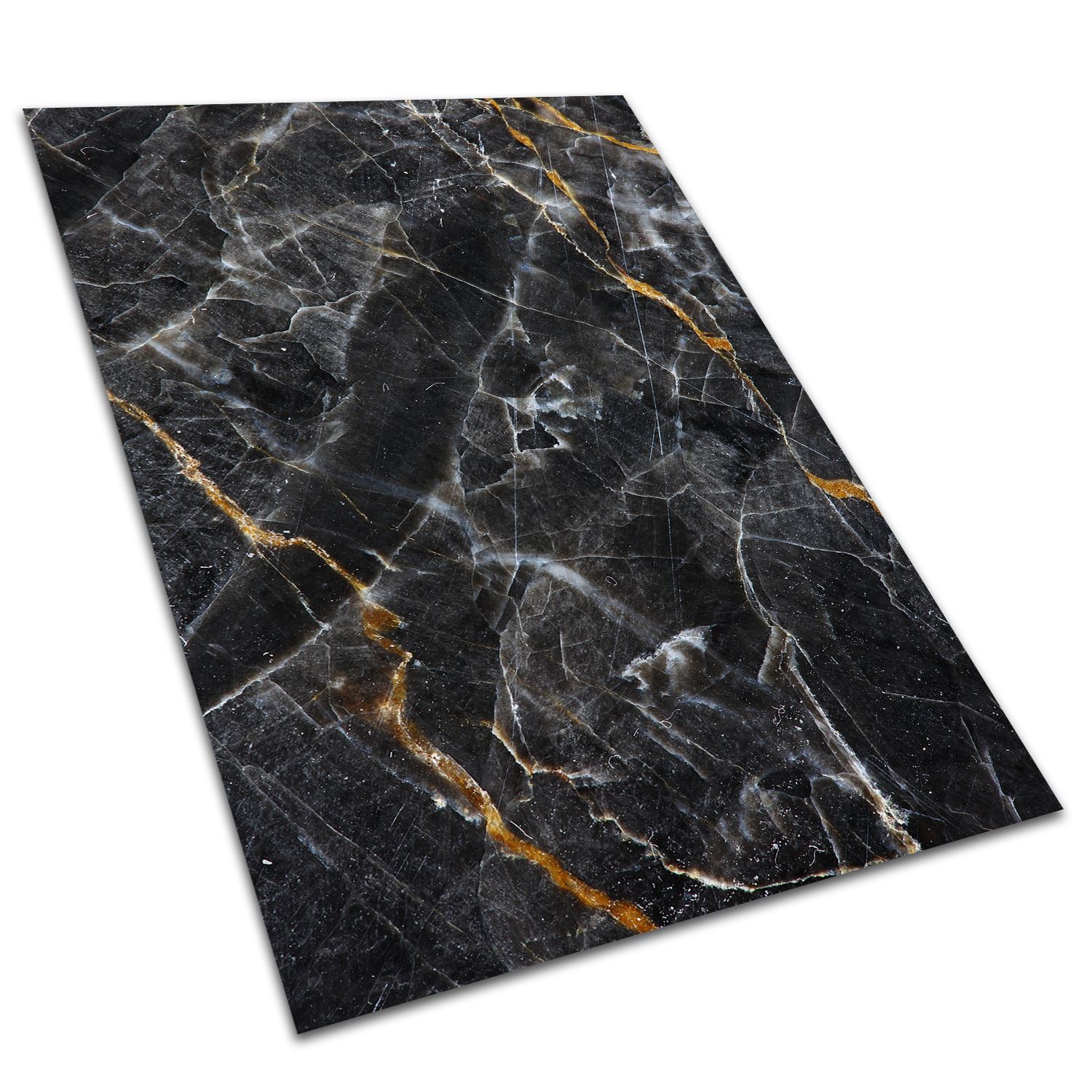 Dywan winylowy marmur złote żyły elegancja mata winylowa do salonu styl glamour 90x60 cm – Tulup
