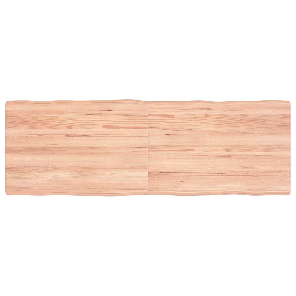 vidaXL Blat jasnobrązowy 120x40x(2-4) cm drewno z naturalną krawędzią