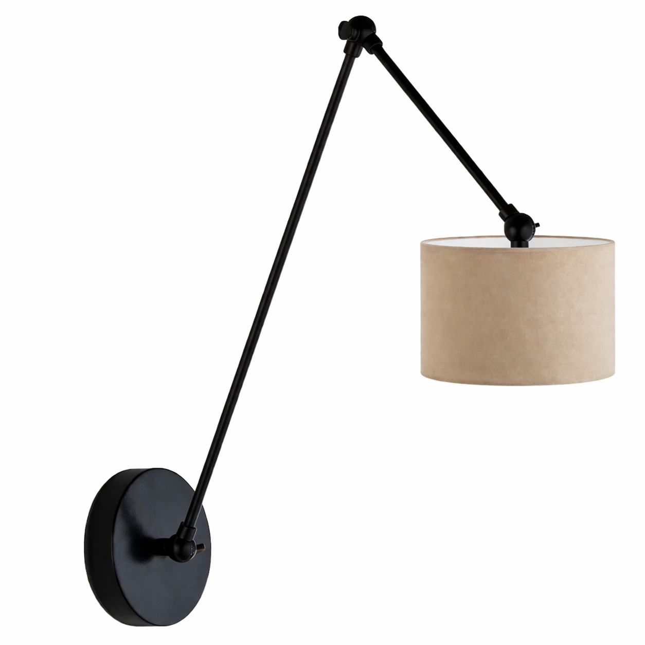 Kinkiet przegubowy lampa ścienna lampa na ścianę regulowany z abażurem walec SOUL II
