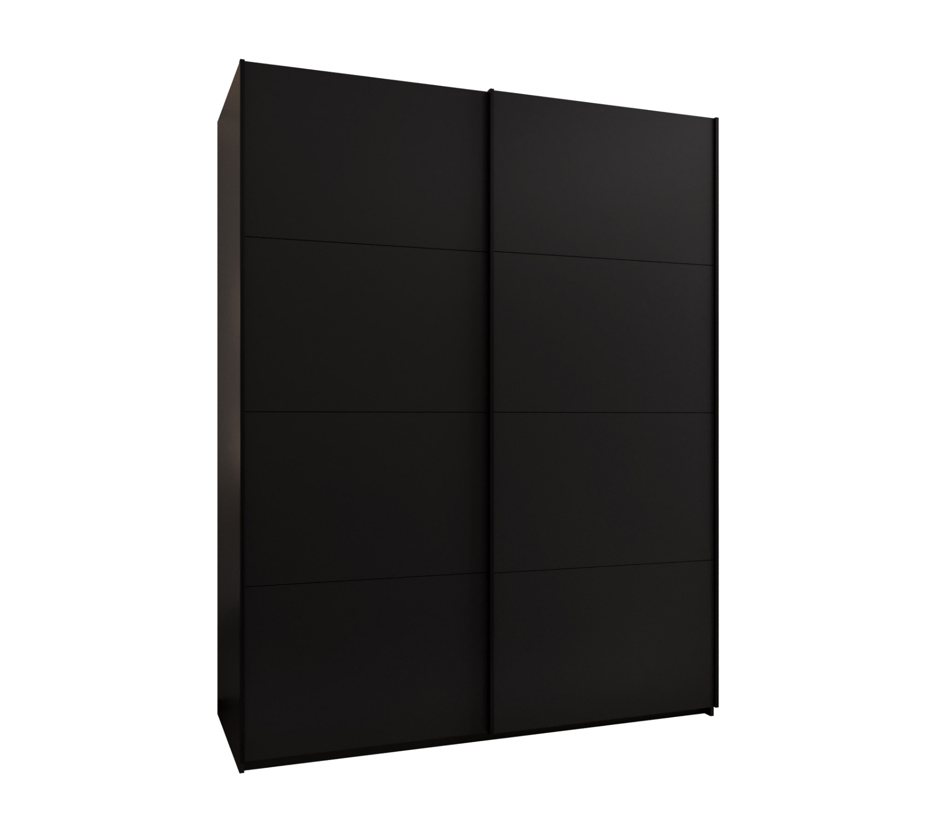 Szafa przesuwna wysoka Lux 1 190 x 64 x 245,5 cm czarny + czarny + u. czarny - Abiks Meble