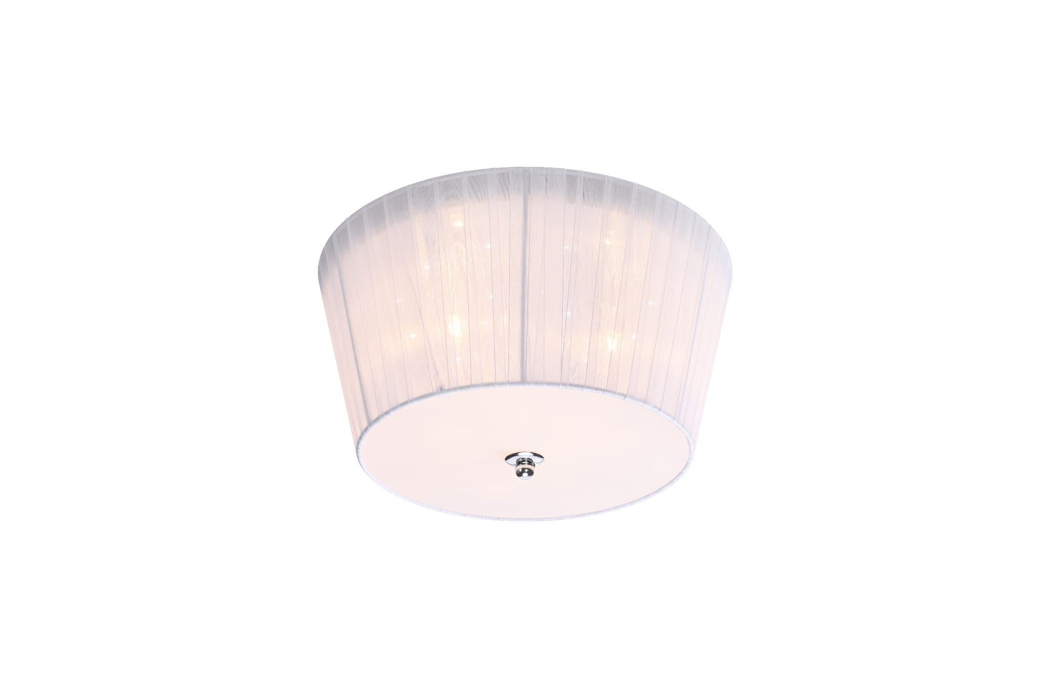 Plafon Camea okrągły biały 3xG9x40W wym: 20,5 x 34,5 cm IP20 tkanina Candellux