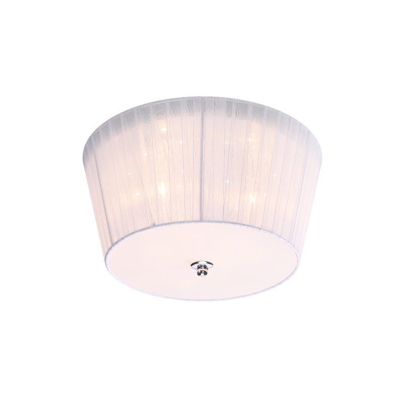 Plafon Camea okrągły biały 3xG9x40W wym: 20,5 x 34,5 cm IP20 tkanina Candellux