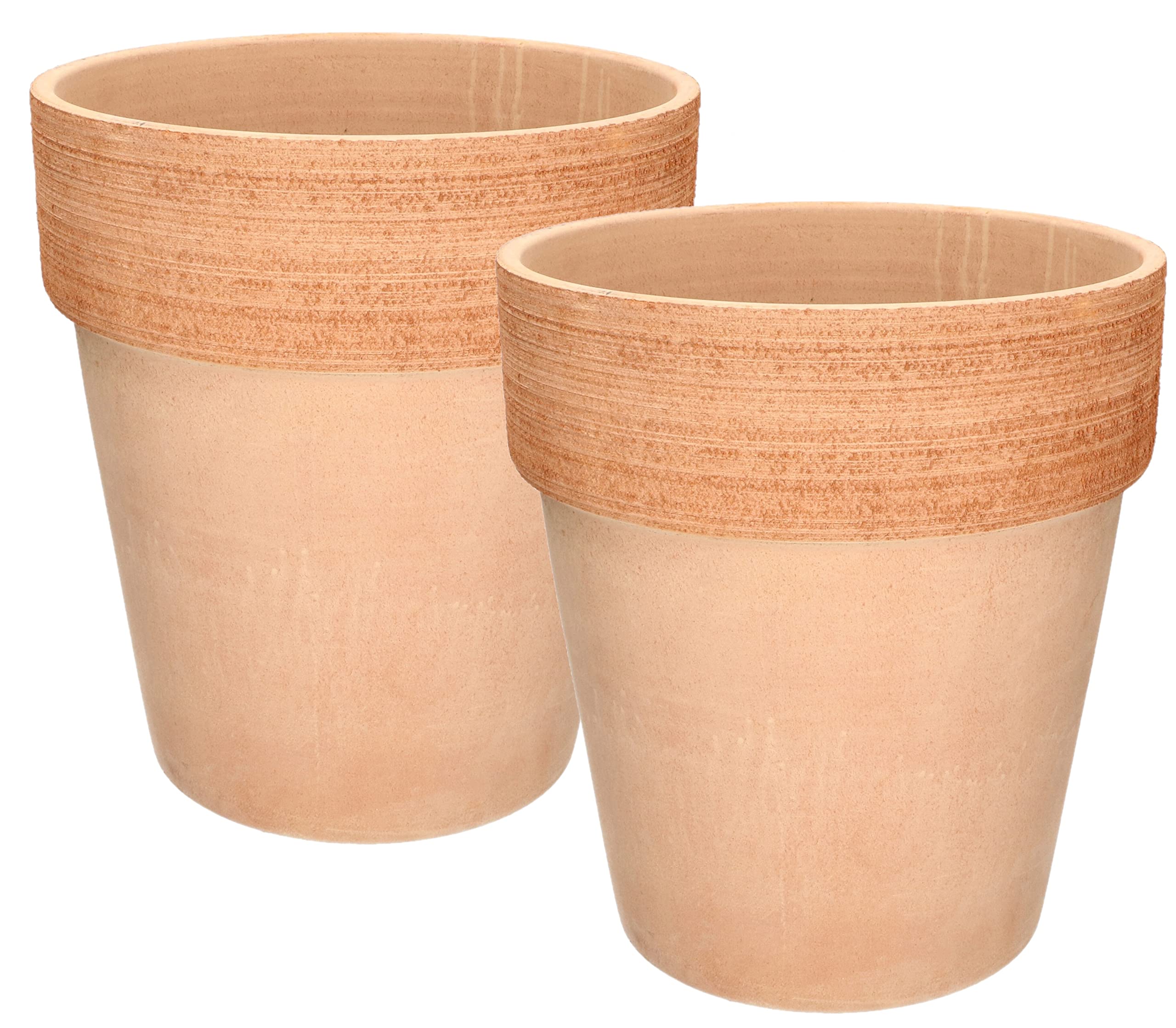 Doniczka gliniana 28 donica ceramiczna terakota - 2 szt. - KOTARBAU