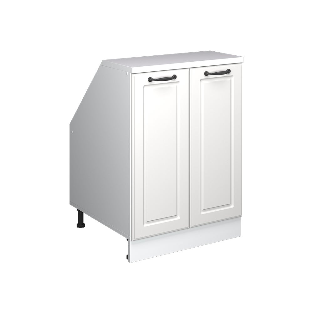 Vicco Szafa skosna Rion, Biały domek wiejski, 60 x 81.6 cm z 2 drzwiami, korpus szafy głębokość 60 cm