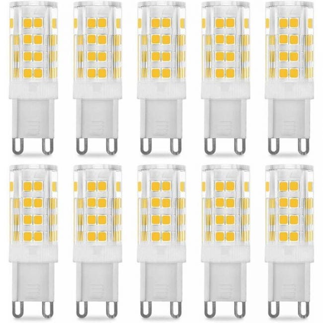 Żarówki LED G9 7W, ciepłe białe światło 3000K, 220-240V, kąt świecenia 360°, opakowanie 10 szt.