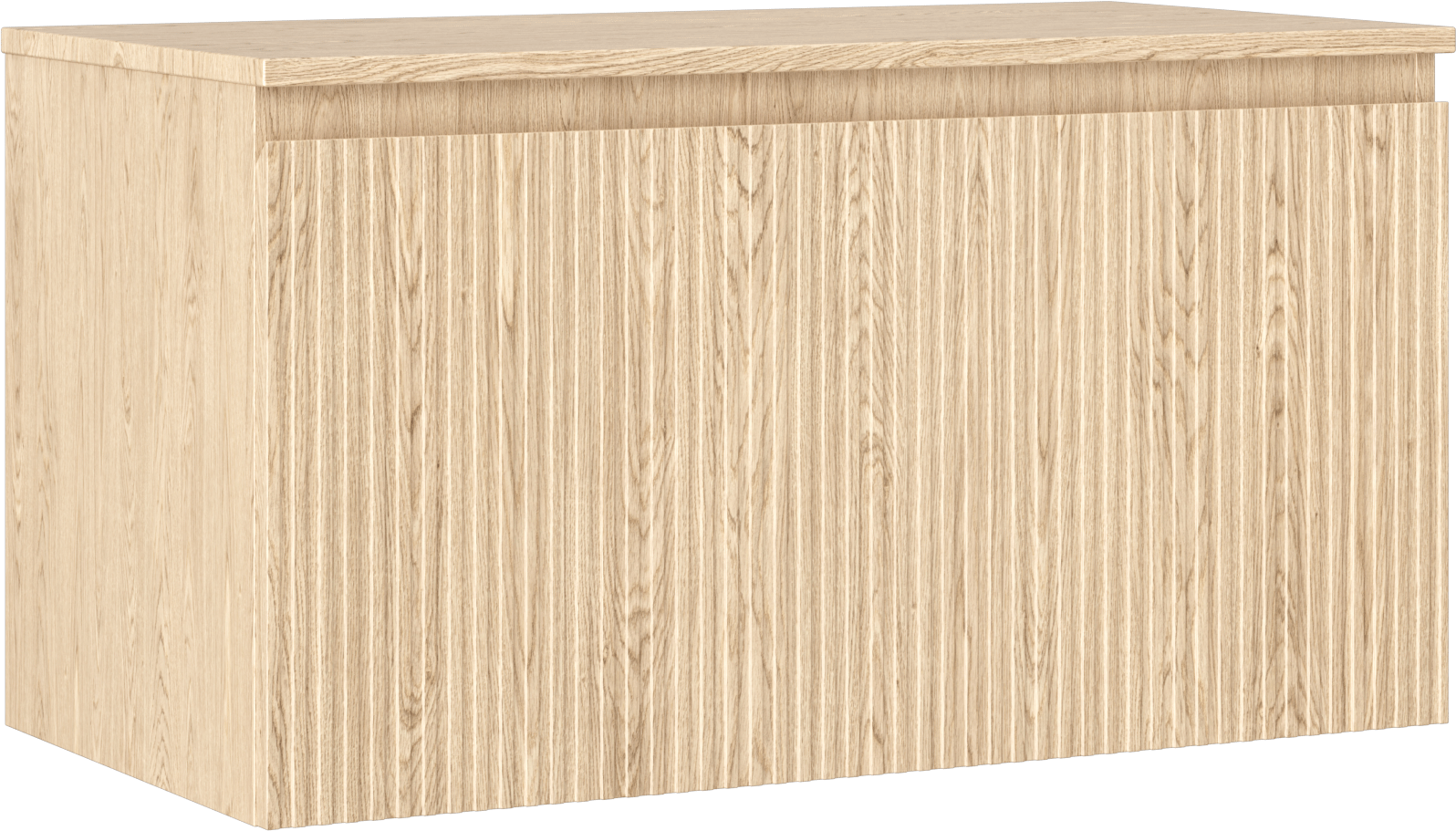Mexen Rivel szafka łazienkowa podumywalkowa 90 cm z blatem, 1 szuflada, ryflowana , dąb - 91A20-09047-1-BFC81