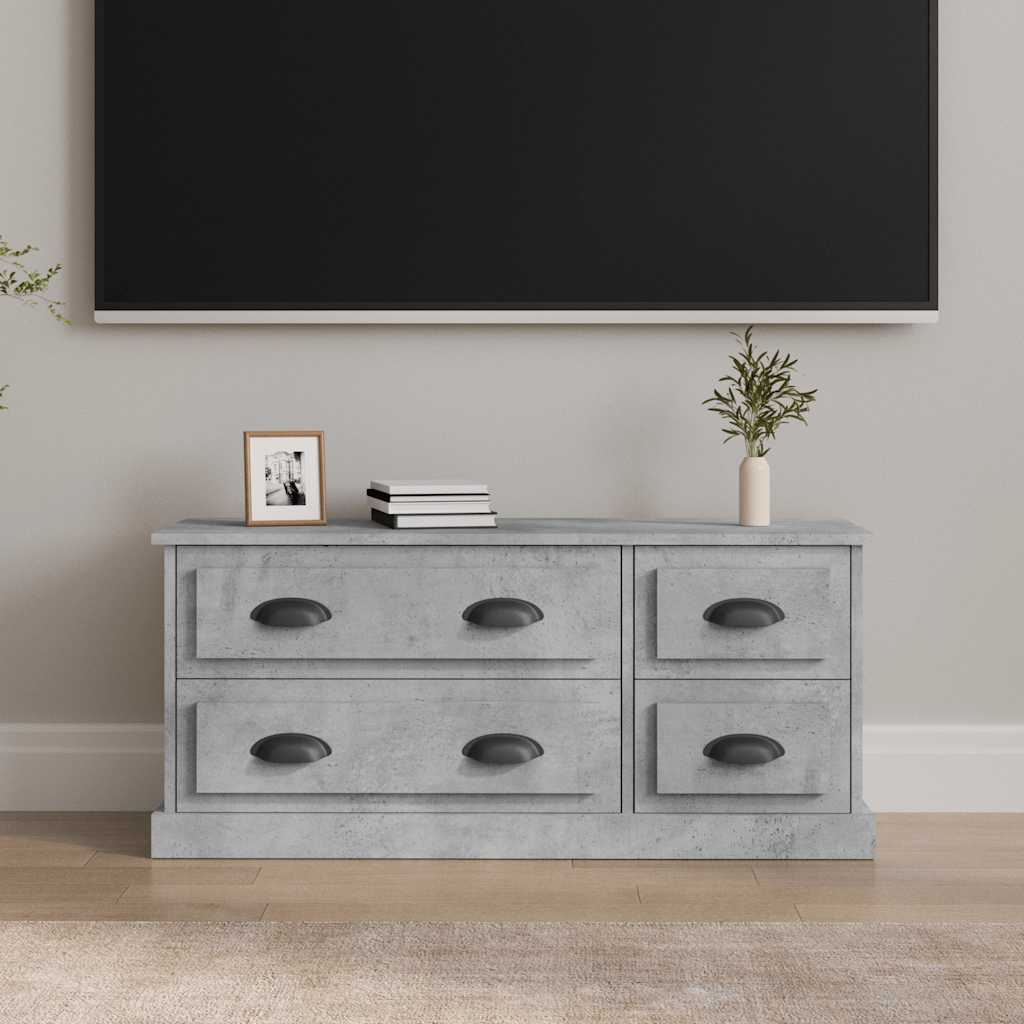 vidaXL Szafka TV, szarość betonu, 100x35,5x45 cm