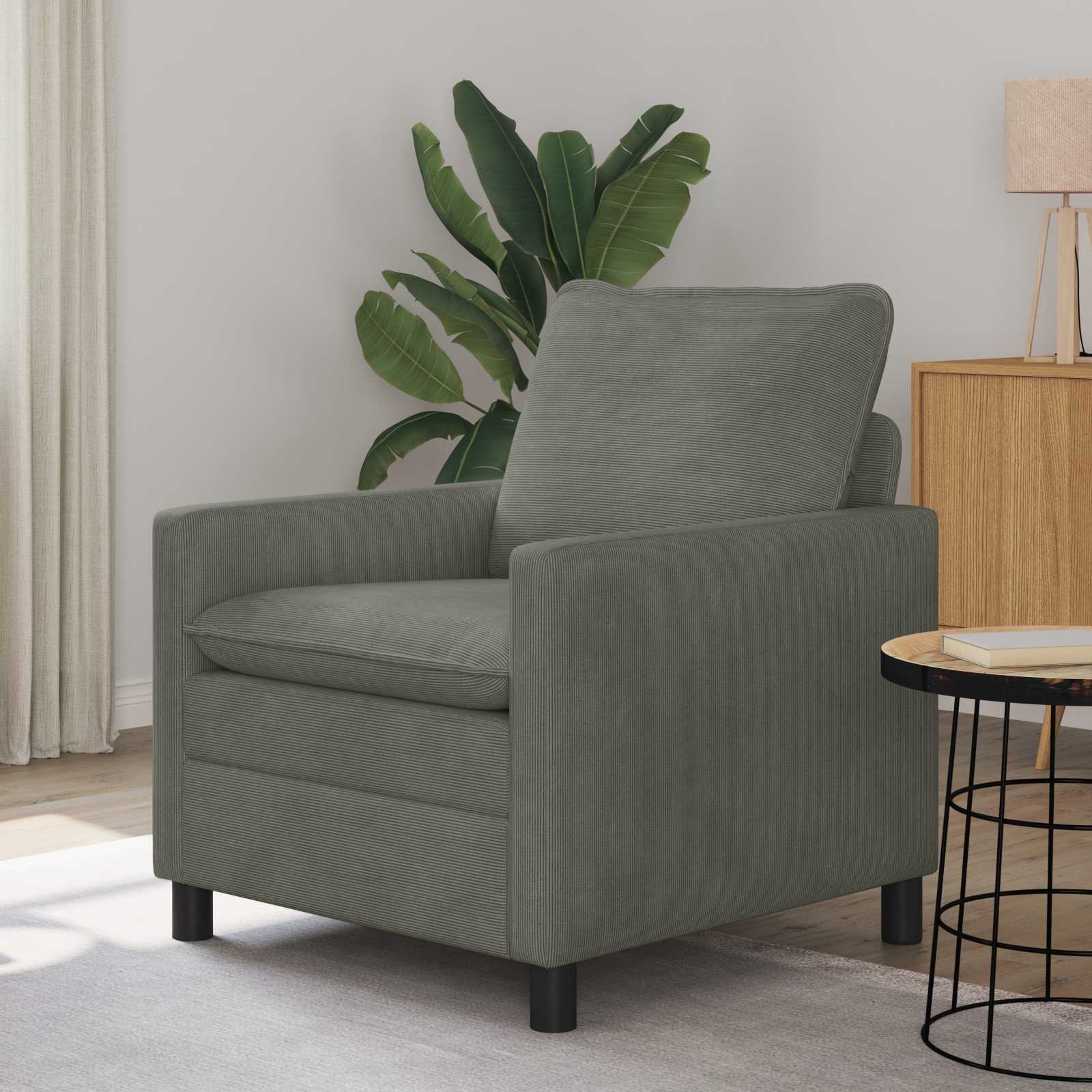 Sofa jasnoszary 76 x 81 x 87,5 cm tkanina vidaXL