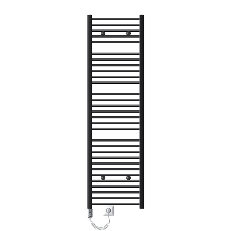ECD Germany Grzejnik lazienkowy elektryczny z elementem grzejnym o wysokiej mocy 1200W - 500 x 1800 mm - antracyt - prosty z podlaczeniem bocznym -